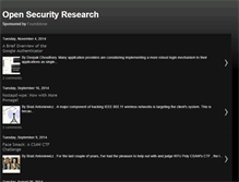 Tablet Screenshot of blog.opensecurityresearch.com